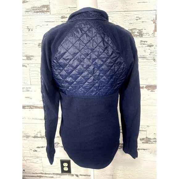 ATHLETA Vortex Quilted Half Zip Fleece Pullover #138481 Blue Sz M EUC - Picture 2 of 4